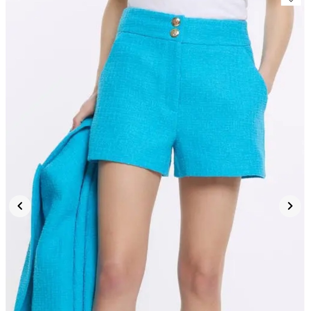 River Island 
Bouclè Flat Front Shorts